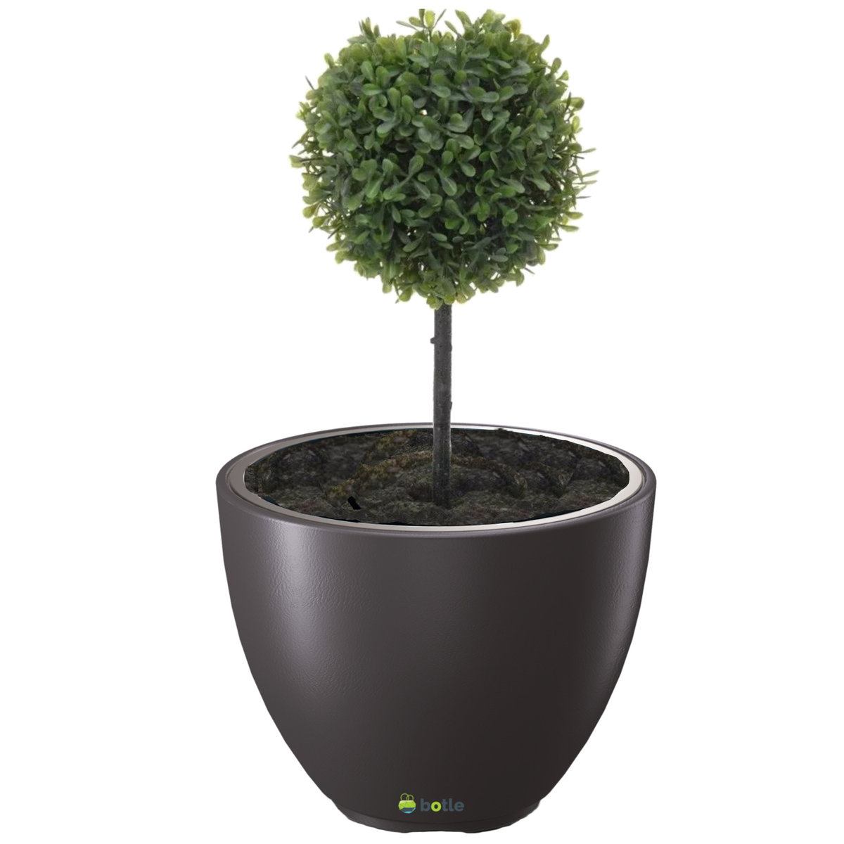 Duża doniczka z wkładem taras balkon antracyt ⌀ 57cm