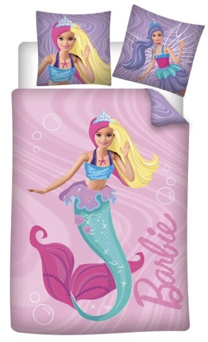 Pościel bawełniana Barbie 140 x 200cm + 65 x 65 cm