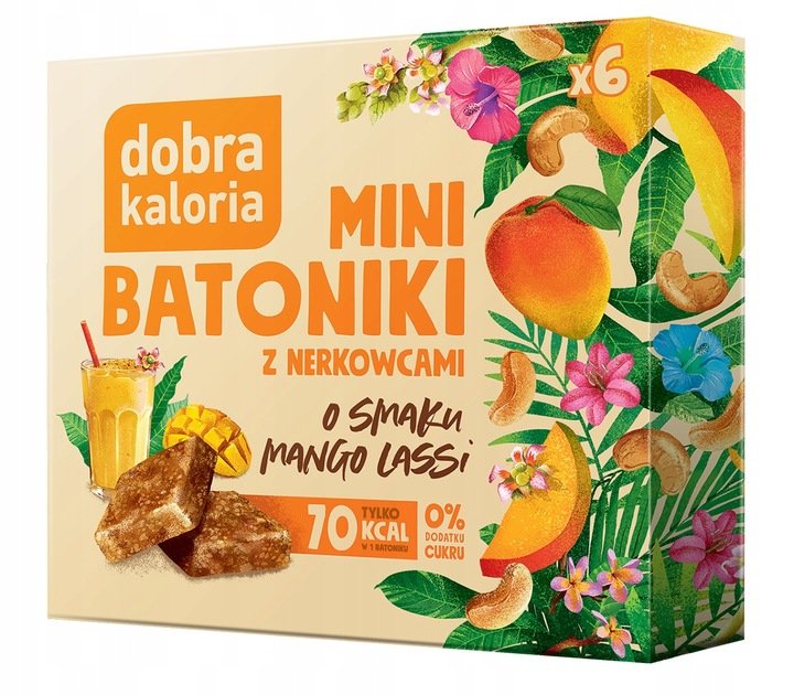 dobra kaloria Mini batoniki o smaku Mango Lassi - 102 g