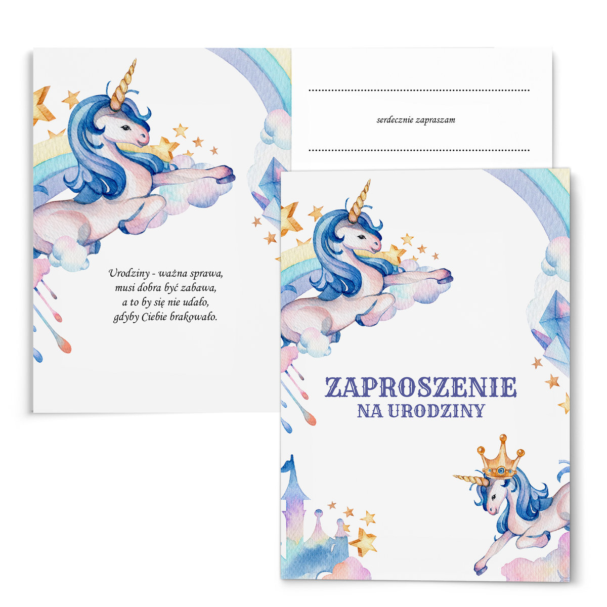ZAPROSZENIA URODZINOWE GOTOWE z kopertą ZU19