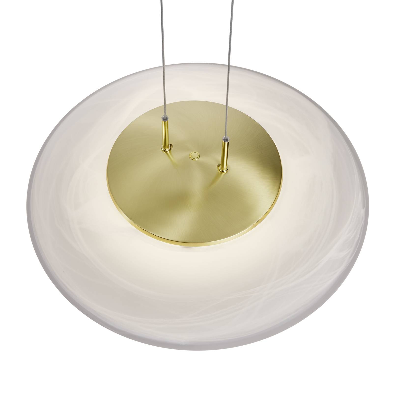 HELL Lampa wisząca LED Findus, mosiądz matowy/goły