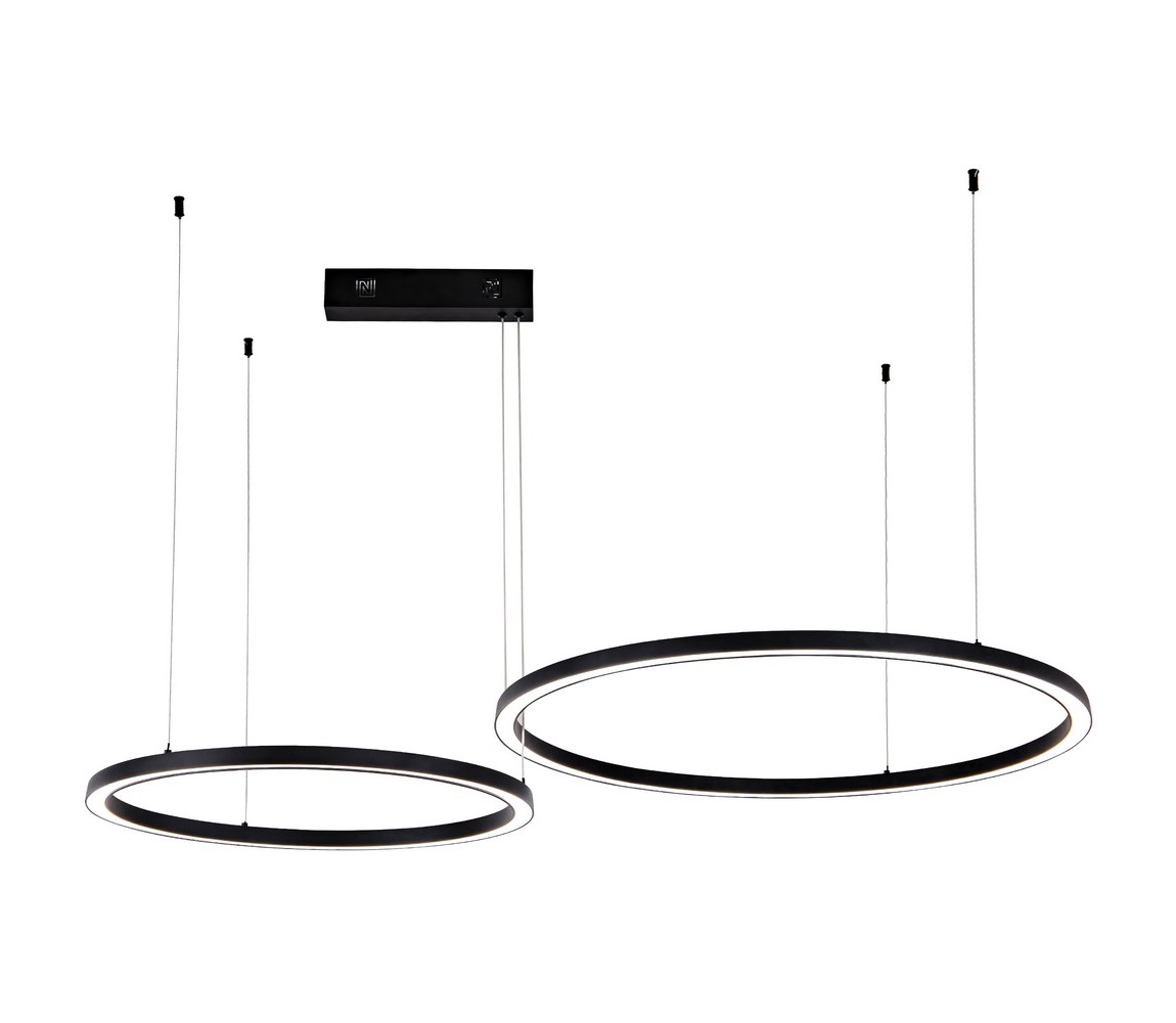 Immax NEO 07216L - LED Żyrandol ściemnialny FINO 93W/230V 60/80cm czarne Tuya+RC