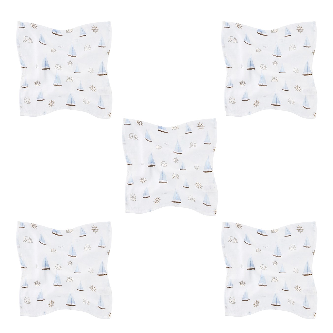 5-pak - Pieluszki bambusowe mini 25x25 - Żaglove