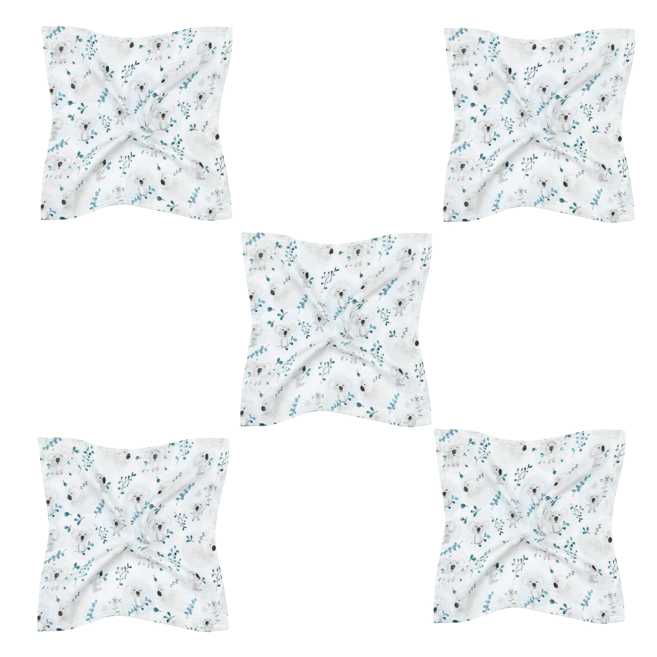 5-pak - Pieluszki bambusowe mini 25x25 - Ale koale