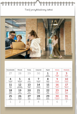 Kalendarz ścienny, Kalendarz firmowy, 20x30 A4 cm