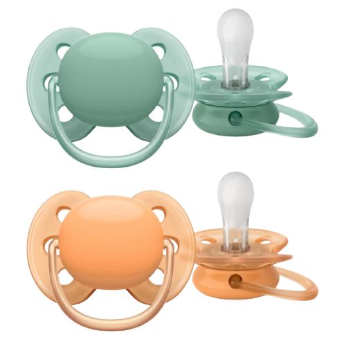 AVENT Ultra Soft Miękki smoczek uspokajający ortodontyczny 0-6m SCF091/03, 2szt.