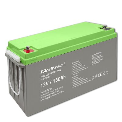 Qoltec Akumulator Żelowy Deep Cycle 12V 150Ah