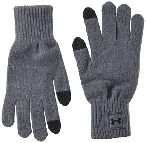 Under Armour Męskie rękawice termiczne UA Halftime, super miękkie, prążkowane rękawiczki termiczne, odprowadzające pot, rękawice sportowe z technologią ekranu dotykowego