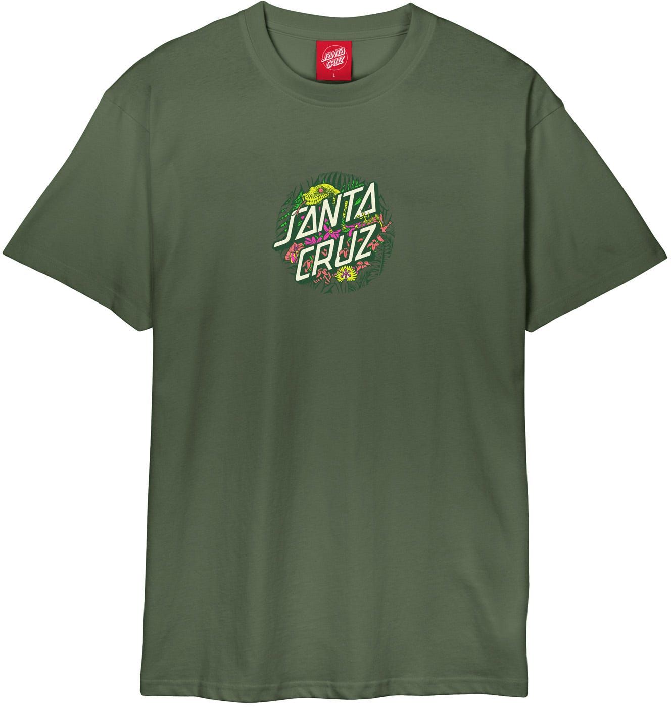 t-shirt męski SANTA CRUZ ASP FLORES DOT FRONT TEE Sage