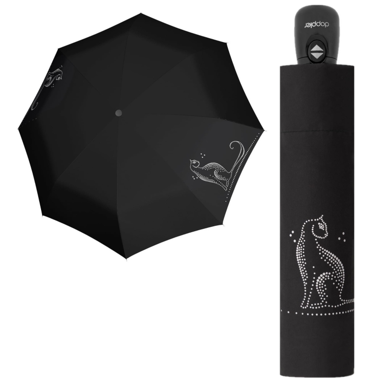 Parasolka damska składana Doppler Fiber Magic Cats Pearl