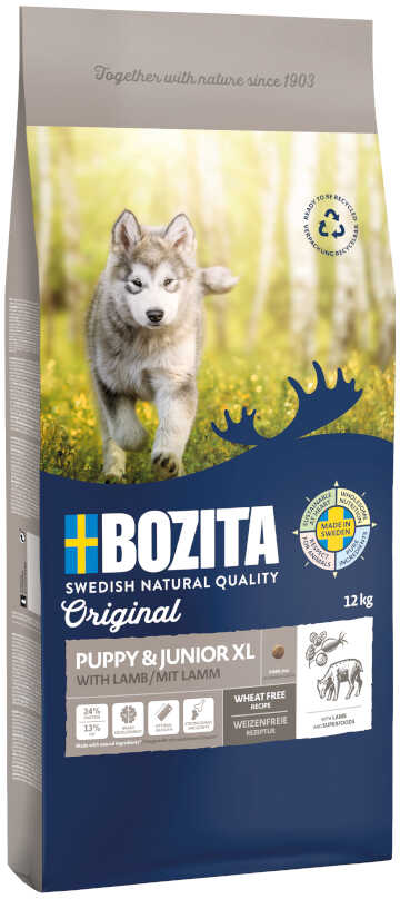 Bozita Original Puppy & Junior XL, jagnięcina - bez pszenicy - 12 kg Dostawa GRATIS!