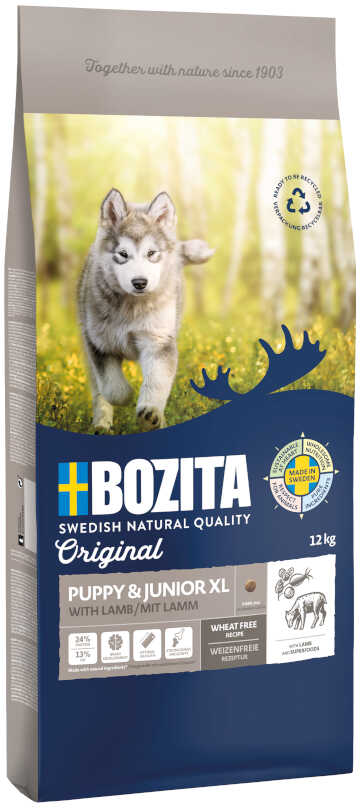 Bozita Original Puppy & Junior XL, jagnięcina - bez pszenicy - 2 x 12 kg Dostawa GRATIS!