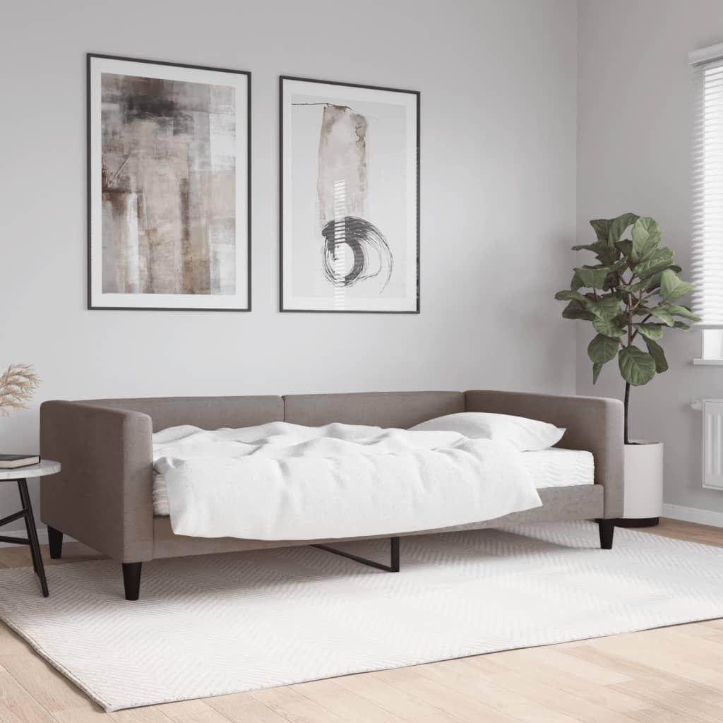 Sofa z materacem do spania, kolor taupe, 100x200 cm, tkanina Lumarko!