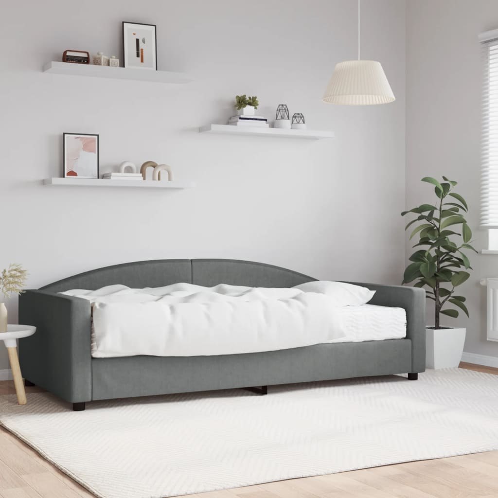 Sofa z materacem do spania, ciemnoszara, 100x200 cm, tkanina Lumarko!