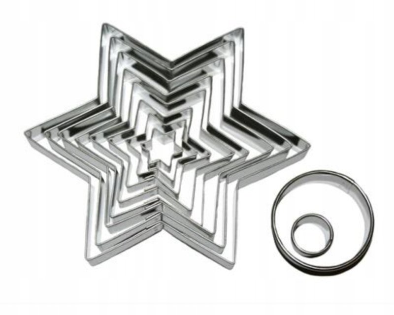 Zestaw Foremki Metalowe Choinka Z Ciastek 3D 10Szt