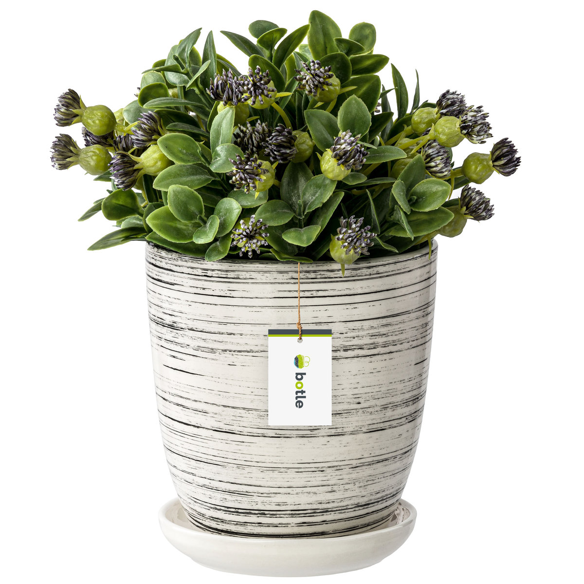 Doniczka ceramiczna 32x34,5 cm z podstawką beton