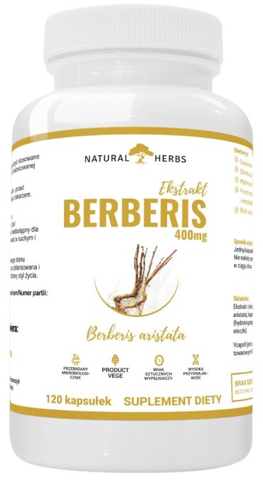 AltoPharma, Berberis Extract 5:1 400mg, 120 kaps.