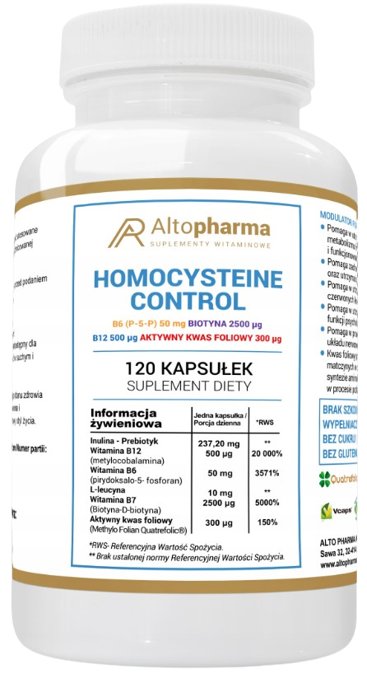 Фото - Вітаміни й мінерали Alto PHARMA Modulator Homocysteiny, 120 kapsułek - !!! WYSYŁKA W 24H !!! 