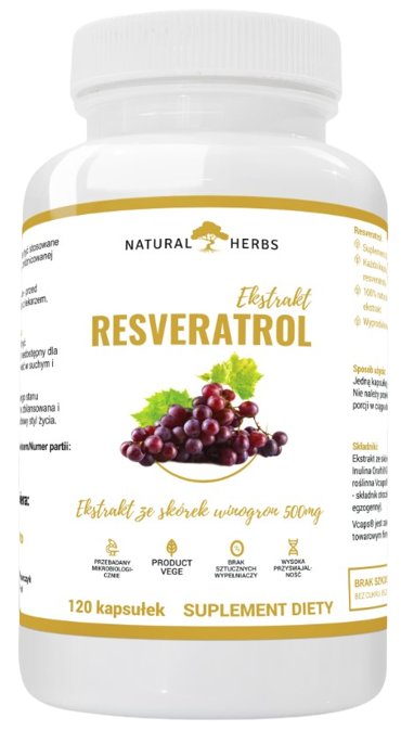 AltoPharma, Resveratrol Extract 500mg Ekstrakt ze skórek winogron, 120 Kaps.