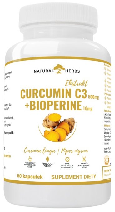 AltoPharma, Curcumin C3 Complex 500mg Bioperine 10mg, 60 kaps.