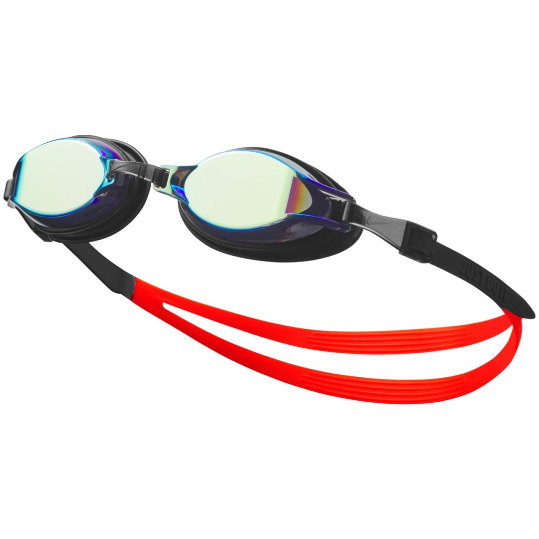 Okulary pływackie Nike Os Chrome Mirrored czarno-czerwone NESSD125-710 Lumarko!