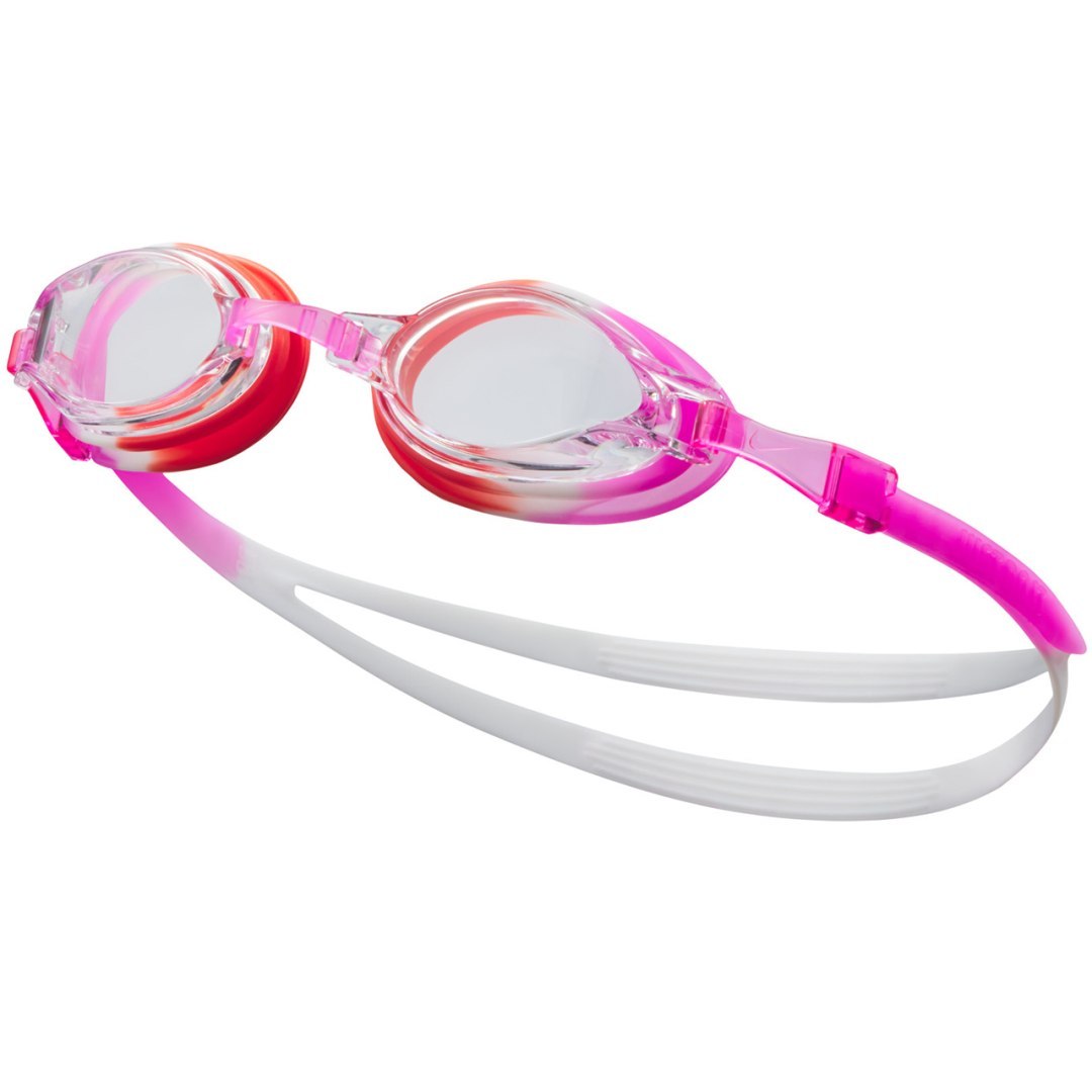 Okulary pływackie Nike Os Chrome Junior 8-14 lat różowo-biało-czerwone NESSD128-670 Lumarko!