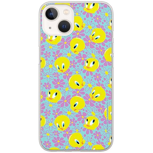 ERT GROUP etui na telefon Iphone 13 MINI, case oryginalny i oficjalnie licencjonowany przez Looney Tunes, wzór Tweety 011, optymalnie dopasowane, plecki z TPU