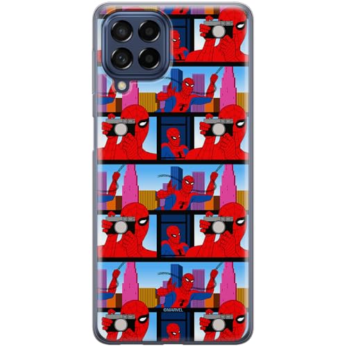 ERT GROUP etui na telefon Samsung M53 5G, case oryginalny i oficjalnie licencjonowany przez Marvel, wzór Spider Man 038, optymalnie dopasowane, plecki z TPU