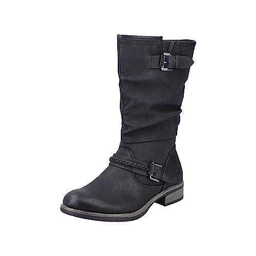 Rieker 98860 wysokie kozaki damskie, czarny, 39 EU