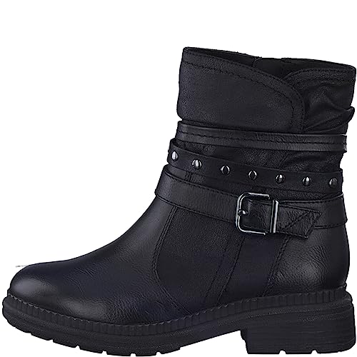 Jana Damskie botki 8-25475-41 szerokość H, czarny, 38 EU