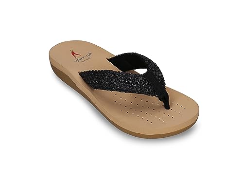 SPICE UP Zenzo, Płaskie Sandały Damskie, 31044 Bege Preto, 36 EU