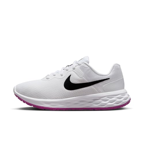 Nike W Revolution 6 NN, Damskie trampki, Biały/Black-Vivid Sulfur-Vivid Purp, 38 EU, White Black Vivid Sulfur Vivid Purp, 38 EU