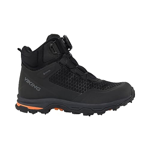 Viking Damskie buty trekkingowe Rask 2 Spikes Mid GTX Boa W, Black Orange, 41 EU