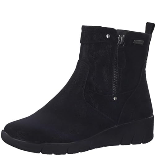 Jana Damskie Softline 8-26467-41 wygodne szerokie wygodne buty wodoodporne antypoślizgowe boczny zamek błyskawiczny botki, czarne, 36 EU, czarny, 36 EU Weit