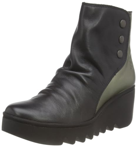 Fly London Damskie botki Brom344fly, Czarny grafit, 35 EU