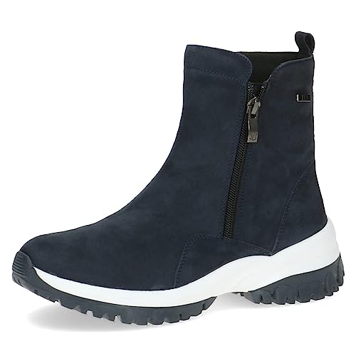 Caprice Damskie botki 9-26204-41, płaskie sznurowane, Ocean Suede, 38 EU