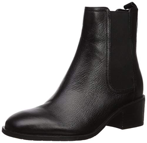 Kenneth Cole REACTION Damskie botki, Czarna skóra, 36.5 EU