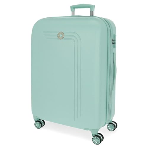 Movom Ryga Duża walizka Turkusowy 56x80x29 cms Sztywne ABS Zamknięcie TSA 91L 4,7 kg 4 Podwójne Koła, Zielony, Talla única, Duża walizka
