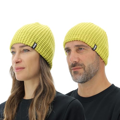 JEEP O102911-I003 J dwustronna czapka z dzianiny J23W Unisex Celery/Medium Grey Uni