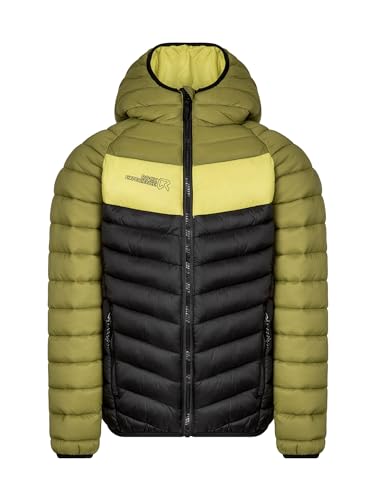 Rock Experience REJJJ01241-X0034 TANANA PADDED JUNIOR JACKET Unisex - Kurtka dziecięca 2293 CARDAMOM SEED+0208 CAVIAR+1809 SULPHUR SPRIN 10/140