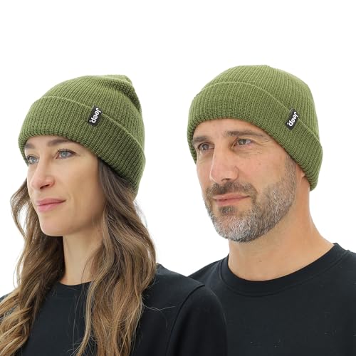 JEEP O102913-E100 J czapka z dzianiny żebrowanej z klapką J23W Unisex Olive Green Uni