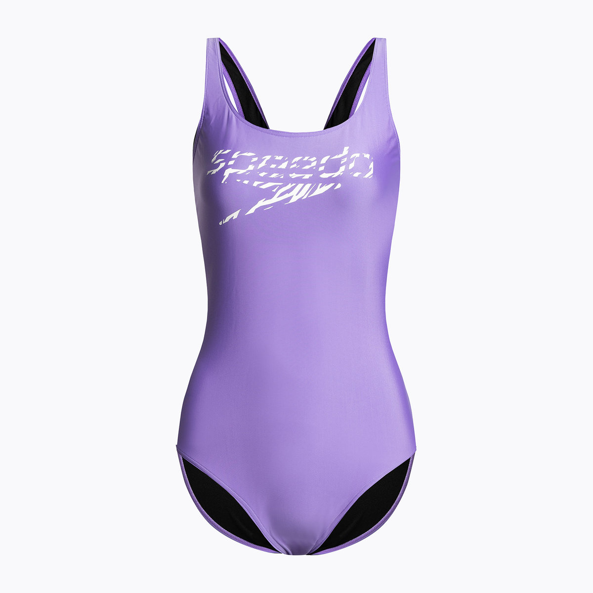 Strój kąpielowy jednoczęściowy damski Speedo Logo Deep U-Back fioletowy 68-12369 34