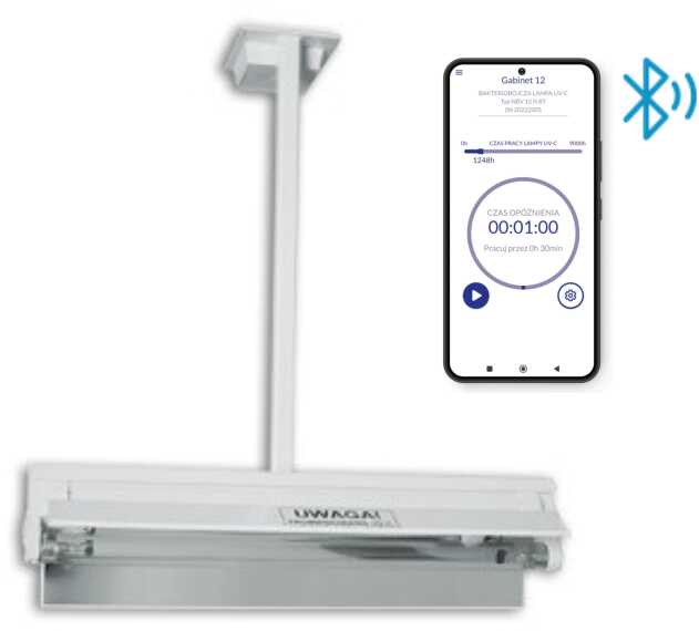 NBV-15S BT lampa bakteriobójcza bezpośredniego działania 1x15W sufitowa