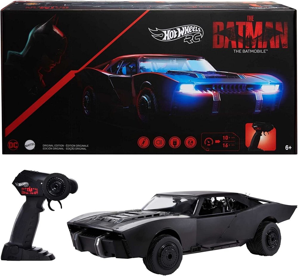 Mattel, Hw Samochod R/C, 1:10, Batman Batmobil, Hcd19 Wb4
