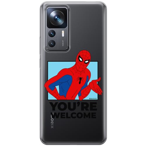 ERT GROUP etui na telefon Xiaomi 12T/ 12T pro/ K50 Ultra, case oryginalny i oficjalnie licencjonowany przez Marvel, wzór Spider Man 030, optymalnie dopasowane, plecki z TPU częściowo przeźroczyste