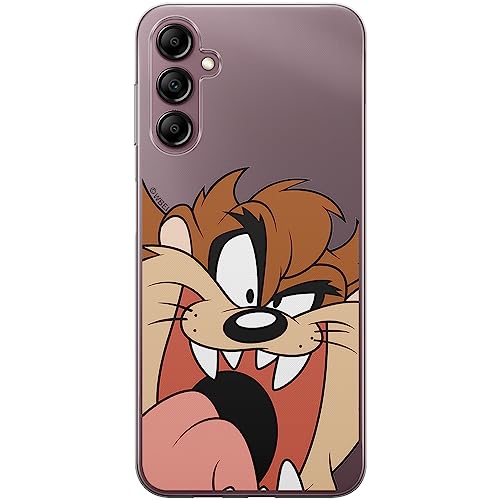 ERT GROUP etui na telefon Samsung A14 4G/5G, case oryginalny i oficjalnie licencjonowany przez Looney Tunes, wzór Tasmanian 001, optymalnie dopasowane, plecki z TPU częściowo przeźroczyste