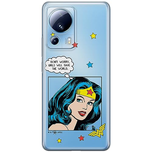 ERT GROUP etui na telefon Xiaomi 13 LITE/CIVI 2, case oryginalny i oficjalnie licencjonowany przez DC, wzór Wonder Woman 028, optymalnie dopasowane, plecki z TPU częściowo przeźroczyste