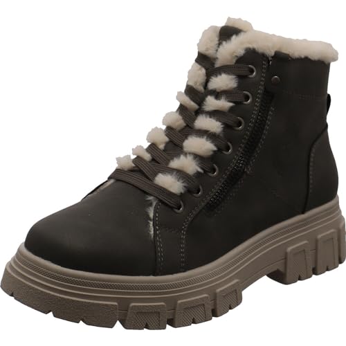 TOM TAILOR Damskie 6390890004 modne kozaki, antracyt, 39 EU