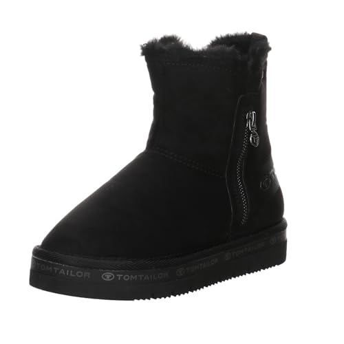 TOM TAILOR Damskie botki 6390320005, czarne, 40 EU, czarny, 40 EU
