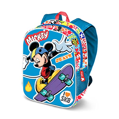 Micky Maus Skater mały plecak 3D, niebieski, niebieski, Einheitsgröße, Mały plecak 3D Skater